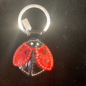 Coach Red and Black Ladybug Bag Charm